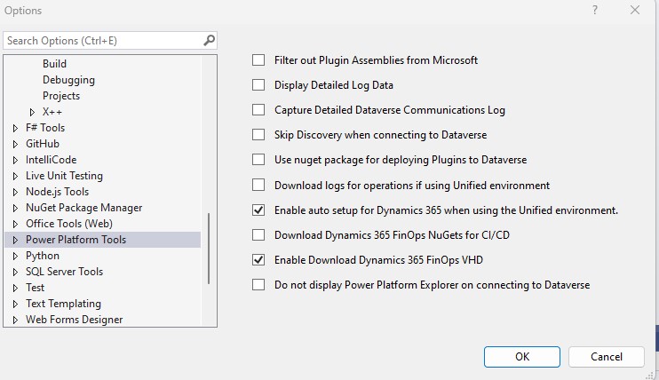 Dynamics 365 F&O UDE Visual Studio installation screenshot