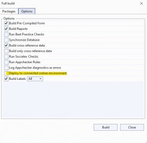 Deploy changes to online environment setting